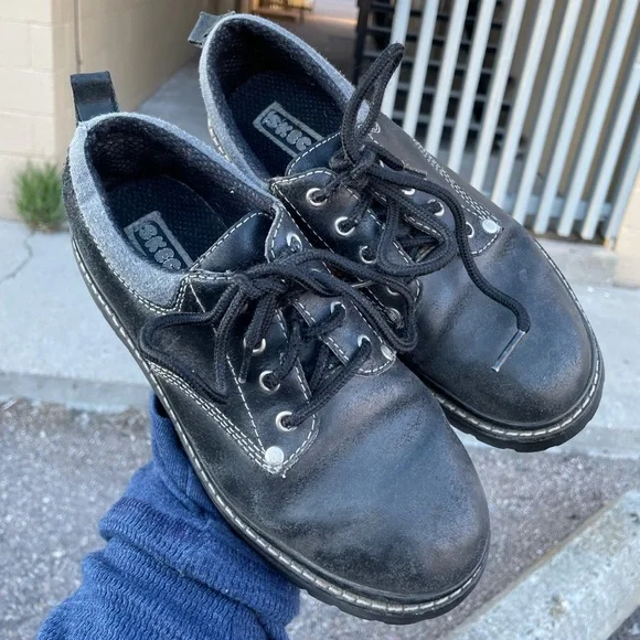 Y2K Chunky Heel Black Vintage Skechers - Picture 3 of 4